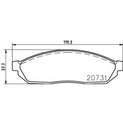 Brake Pad Set MINTEX MDB1184 OE Ref 5521078 MINTEX