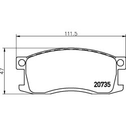 Brake Pad Set MINTEX MDB1185 OE Ref 45022692N50