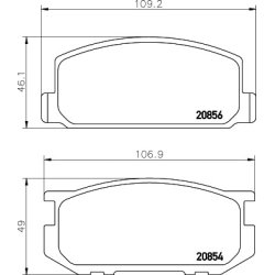 Brake Pad Set MINTEX MDB1193 OE Ref 0449112160000 MINTEX