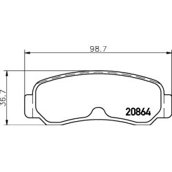 Brake Pad Set MINTEX MDB1198 OE Ref DBP521151 MINTEX