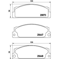 Brake Pad Set MINTEX MDB1203 OE Ref SE022165087 MINTEX