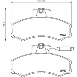 Brake Pad Set MINTEX MDB1205 OE Ref 9938205