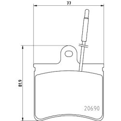 Brake Pad Set MINTEX MDB1206 OE Ref 95650995 MINTEX