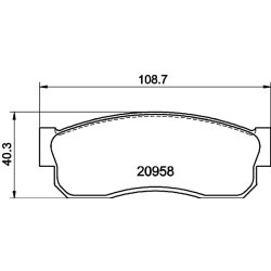 Brake Pad Set MINTEX MDB1207 OE Ref DA06013A85000 MINTEX
