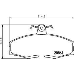Brake Pad Set MINTEX MDB1212 OE Ref 115430280 MINTEX