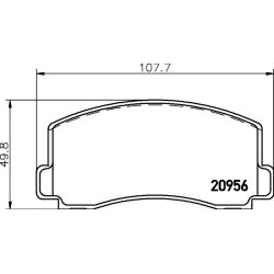 Brake Pad Set MINTEX MDB1216 OE Ref MB366525