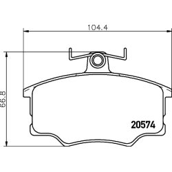 Brake Pad Set MINTEX MDB1217 OE Ref 855698151 MINTEX
