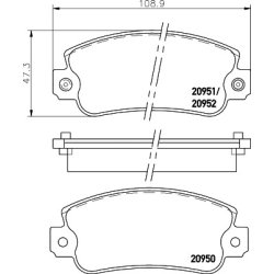 Brake Pad Set MINTEX MDB1218 OE Ref 792538