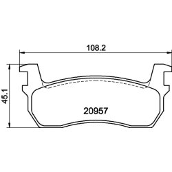 Brake Pad Set MINTEX MDB1219 OE Ref DA06005B25 MINTEX