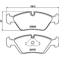 Brake Pad Set MINTEX MDB1230 OE Ref 34111159403