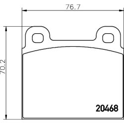 Brake Pad Set MINTEX MDB1235 OE Ref 1605722 MINTEX