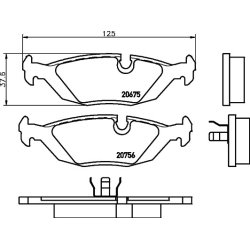 Brake Pad Set MINTEX MDB1239 OE Ref 1153196 MINTEX