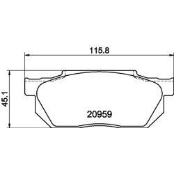 Brake Pad Set MINTEX MDB1241 OE Ref 45022SH3516 MINTEX
