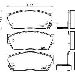 Brake Pad Set MINTEX MDB1244 OE Ref 45022SAO680 MINTEX