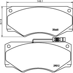 Brake Pad Set MINTEX MDB1245 OE Ref A0014201420