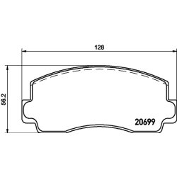 Brake Pad Set MINTEX MDB1248 OE Ref 0449127011 MINTEX