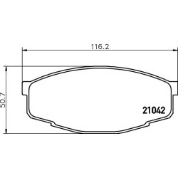 Brake Pad Set MINTEX MDB1252 OE Ref AY040TY028 MINTEX
