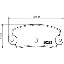 Brake Pad Set MINTEX MDB1258 OE Ref 82303076 MINTEX