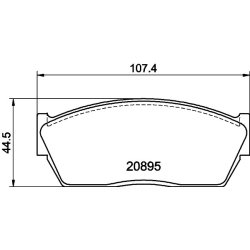Brake Pad Set MINTEX MDB1259 OE Ref 45022SAO680 MINTEX