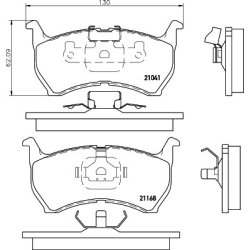 Brake Pad Set MINTEX MDB1262 OE Ref GGY83328Z