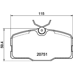 Brake Pad Set MINTEX MDB1263 OE Ref A0014200020 MINTEX