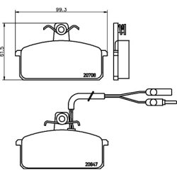 Brake Pad Set MINTEX MDB1276 OE Ref 5888546 MINTEX