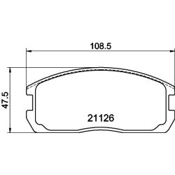 Brake Pad Set MINTEX MDB1282 OE Ref MR389503 MINTEX