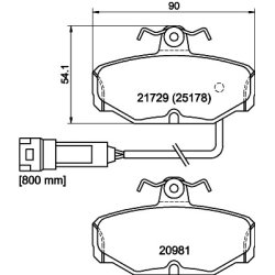 Brake Pad Set MINTEX MDB1286 OE Ref 85GX2M008AG MINTEX