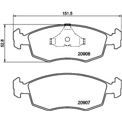 Brake Pad Set MINTEX MDB1290 OE Ref 6184115