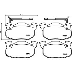 Brake Pad Set MINTEX MDB1291 OE Ref 425141