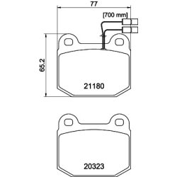 Brake Pad Set MINTEX MDB1301 OE Ref 0060734810