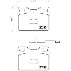 Brake Pad Set MINTEX MDB1304 OE Ref 95588903 MINTEX