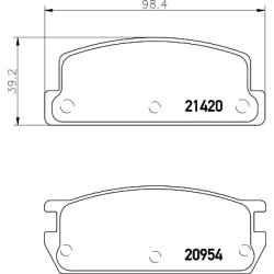 Brake Pad Set MINTEX MDB1311 OE Ref 8944691660