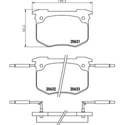 Brake Pad Set MINTEX MDB1315 OE Ref 425023 MINTEX