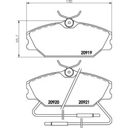 Brake Pad Set MINTEX MDB1316 OE Ref 7701203070