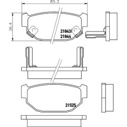 Brake Pad Set MINTEX MDB1317 OE Ref 25191GA801