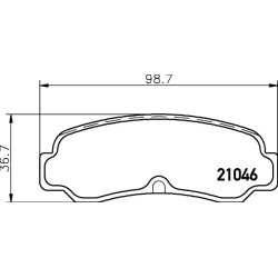Brake Pad Set MINTEX MDB1320 OE Ref AY060TY009 MINTEX