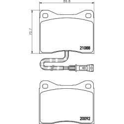 Brake Pad Set MINTEX MDB1323 OE Ref 1637873