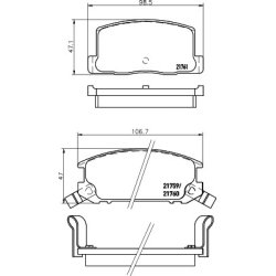 Brake Pad Set MINTEX MDB1325 OE Ref AY060TY011 MINTEX