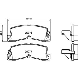 Brake Pad Set MINTEX MDB1326 OE Ref AY060TY001 MINTEX