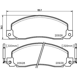 Brake Pad Set MINTEX MDB1333 OE Ref 4403272