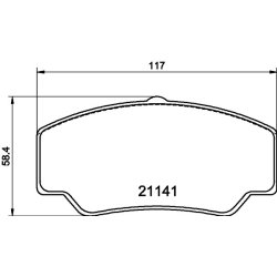 Brake Pad Set MINTEX MDB1341 OE Ref 6184245 MINTEX