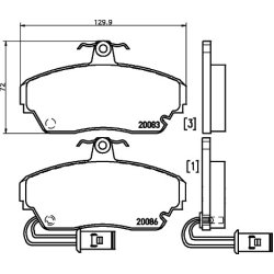 Brake Pad Set MINTEX MDB1345 OE Ref GBP90303