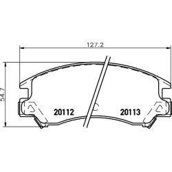 Brake Pad Set MINTEX MDB1354 OE Ref AY040FJ003 MINTEX