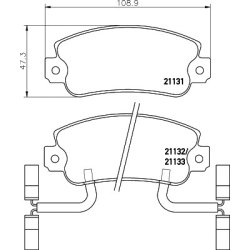 Brake Pad Set MINTEX MDB1356 OE Ref 0060750464 MINTEX