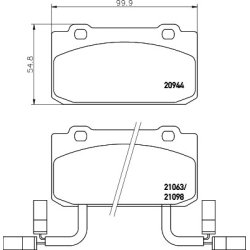 Brake Pad Set MINTEX MDB1357 OE Ref 0060750869 MINTEX