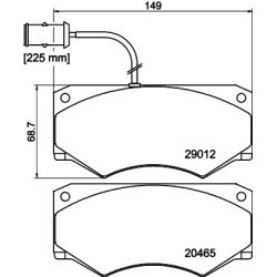 Brake Pad Set MINTEX MDB1367 OE Ref 1908045