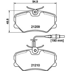 Brake Pad Set MINTEX MDB1376 OE Ref 425087 MINTEX