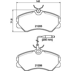 Brake Pad Set MINTEX MDB1388 OE Ref 95667765