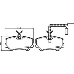 Brake Pad Set MINTEX MDB1403 OE Ref 0060750838 MINTEX